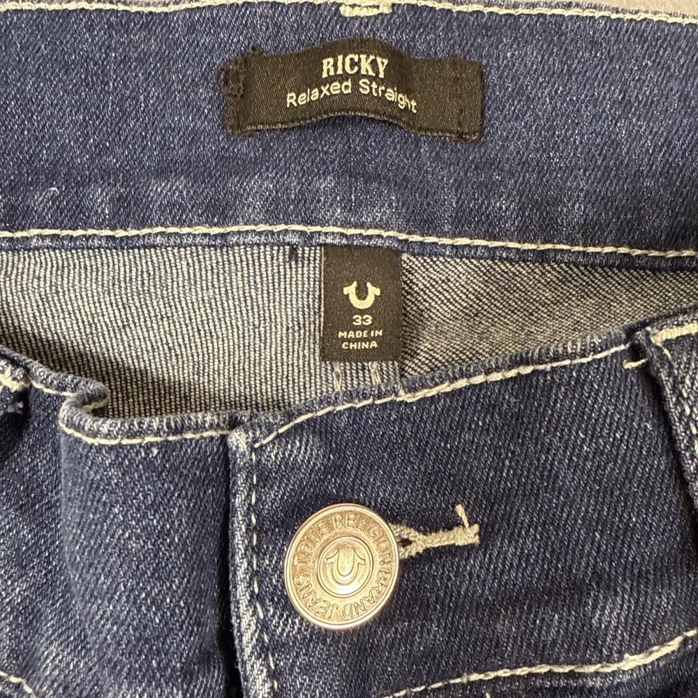 JEANS RELAXED STRAIGHT True Religion MENS 32X33 Ricky Flap SN Pocket